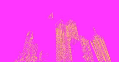 soyut mimari duvar kağıdı tasarımı, dijital konsept arkaplan