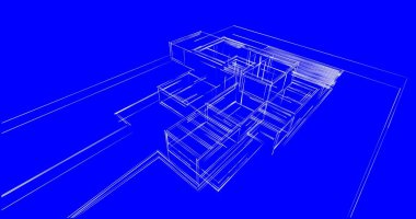 soyut mimari duvar kağıdı tasarımı, dijital konsept arkaplan