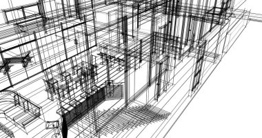soyut mimari duvar kağıdı tasarımı, dijital konsept arkaplan