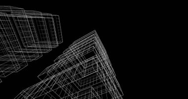 soyut mimari duvar kağıdı tasarımı, dijital konsept arkaplan