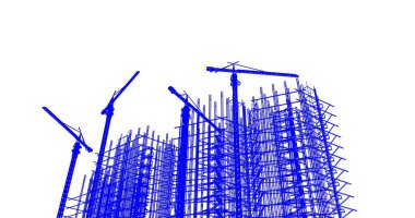 soyut mimari duvar kağıdı tasarımı, dijital konsept arkaplan