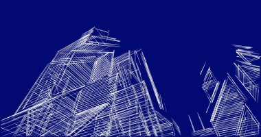 eskiz sanatı, geometrik mimari binalar tasarımı