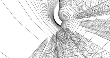soyut mimari duvar kağıdı tasarımı, dijital konsept arkaplan