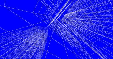 soyut mimari duvar kağıdı tasarımı, dijital konsept arkaplan