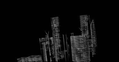 soyut mimari duvar kağıdı tasarımı, dijital konsept arkaplan