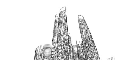 soyut mimari duvar kağıdı tasarımı, dijital konsept arkaplan