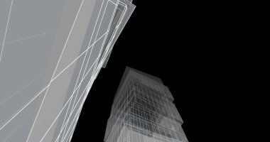 soyut mimari duvar kağıdı tasarımı, dijital konsept arkaplan