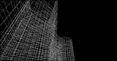 soyut mimari duvar kağıdı tasarımı, dijital konsept arkaplan