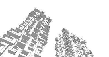 soyut mimari duvar kağıdı tasarımı, dijital konsept arkaplan