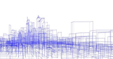 soyut mimari duvar kağıdı tasarımı, dijital konsept arkaplan