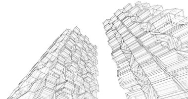soyut mimari duvar kağıdı tasarımı, dijital konsept arkaplan