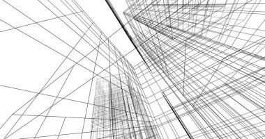 soyut mimari duvar kağıdı tasarımı, dijital konsept arkaplan