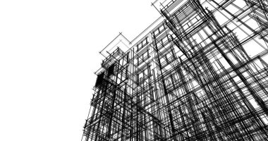 soyut mimari duvar kağıdı tasarımı, dijital konsept arkaplan