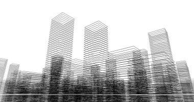 soyut mimari duvar kağıdı tasarımı, dijital konsept arkaplan