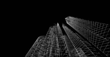 soyut mimari duvar kağıdı tasarımı, dijital konsept arkaplan