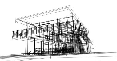 soyut mimari duvar kağıdı tasarımı, dijital konsept arkaplan