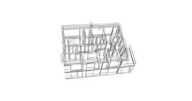 soyut mimari duvar kağıdı tasarımı, dijital konsept arkaplan