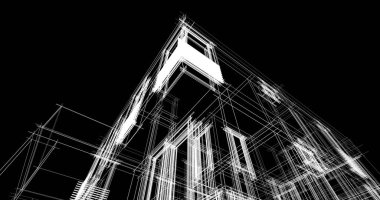 soyut mimari duvar kağıdı tasarımı, dijital konsept arkaplan