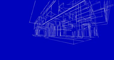 soyut mimari duvar kağıdı tasarımı, dijital konsept arkaplan