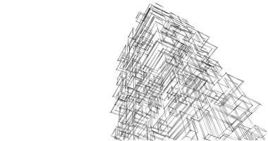 soyut mimari duvar kağıdı tasarımı, dijital konsept arkaplan