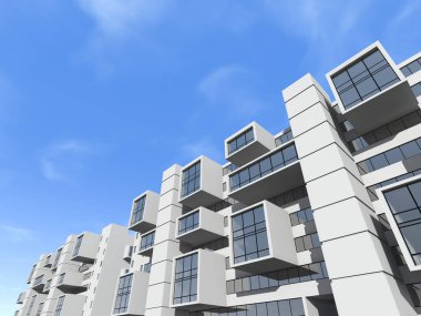 mimari sanat konsepti, minimum geometrik şekiller. 