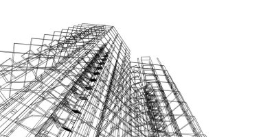 soyut mimari duvar kağıdı tasarımı, dijital konsept arkaplan