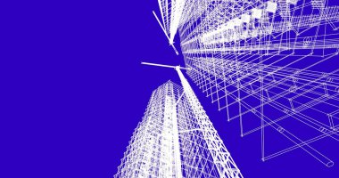 soyut mimari duvar kağıdı tasarımı, dijital konsept arkaplan