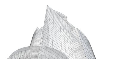 soyut mimari duvar kağıdı tasarımı, dijital konsept arkaplan