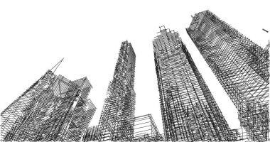 soyut mimari duvar kağıdı tasarımı, dijital konsept arkaplan