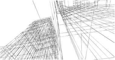 soyut mimari duvar kağıdı tasarımı, dijital konsept arkaplan