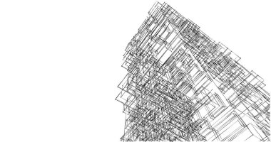 soyut mimari duvar kağıdı tasarımı, dijital konsept arkaplan