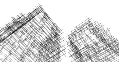 soyut mimari duvar kağıdı tasarımı, dijital konsept arkaplan