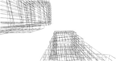 soyut mimari duvar kağıdı tasarımı, dijital konsept arkaplan
