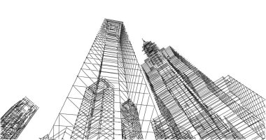 soyut mimari duvar kağıdı tasarımı, dijital konsept arkaplan