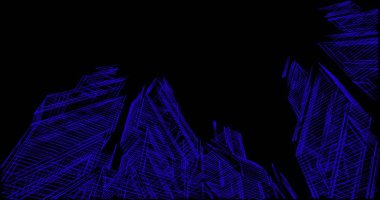 Arkaplanda mimari bina 3d illüstrasyon