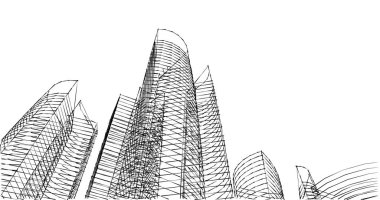 soyut mimari duvar kağıdı tasarımı, dijital konsept arkaplan