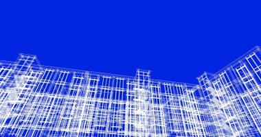 soyut mimari duvar kağıdı tasarımı, dijital konsept arkaplan