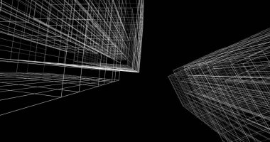 soyut mimari duvar kağıdı tasarımı, dijital konsept arkaplan