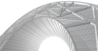 soyut mimari duvar kağıdı tasarımı, dijital konsept arkaplan