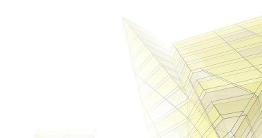 Mimari sanat konseptinde soyut çizgiler, minimum geometrik şekiller. 