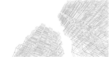 soyut mimari duvar kağıdı tasarımı, dijital konsept arkaplan