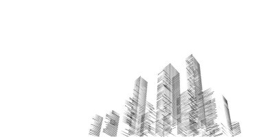 soyut mimari duvar kağıdı tasarımı, dijital konsept arkaplan