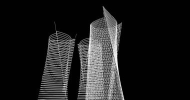 soyut mimari duvar kağıdı tasarımı, dijital konsept arkaplan