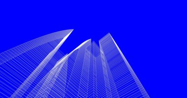 soyut mimari duvar kağıdı tasarımı, dijital konsept arkaplan