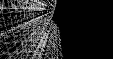 soyut mimari duvar kağıdı tasarımı, dijital konsept arkaplan