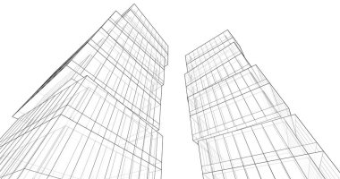 soyut mimari duvar kağıdı tasarımı, dijital konsept arkaplan