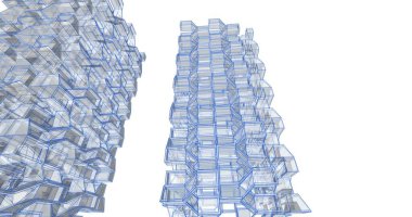 soyut mimari duvar kağıdı tasarımı, dijital konsept arkaplan