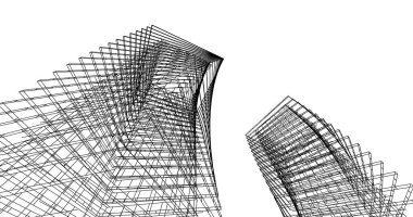 soyut mimari duvar kağıdı tasarımı, dijital konsept arkaplan