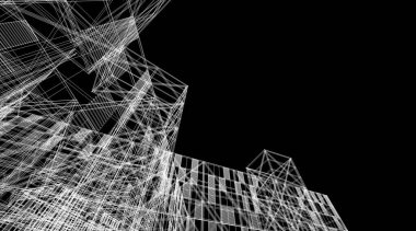 soyut mimari duvar kağıdı tasarımı, dijital konsept arkaplan