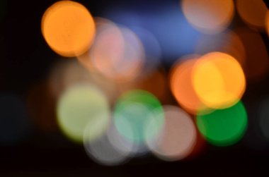 Bulanık soyut ışıklar gece şehrin arka planı